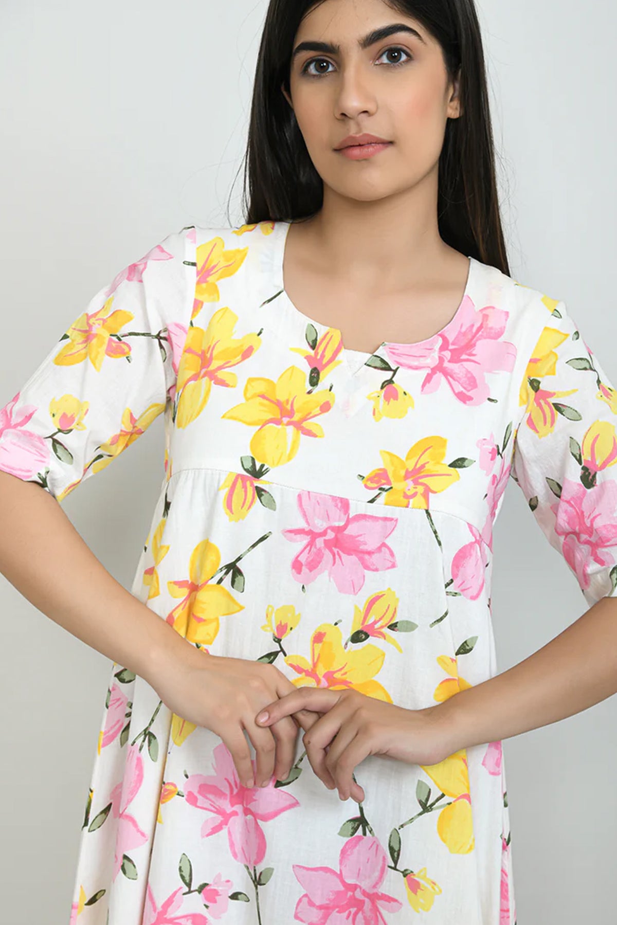 Bright Floral Handerkerchief Dress