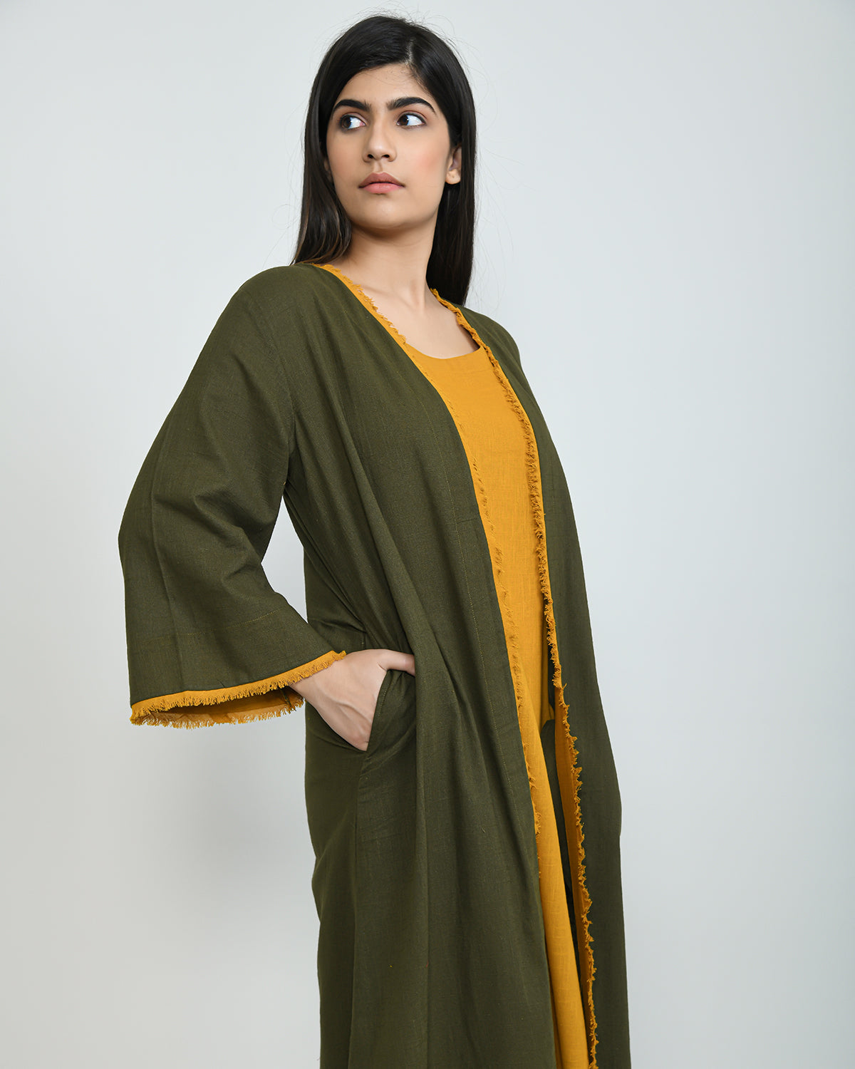 Army Green Sufi Faiza Overlay