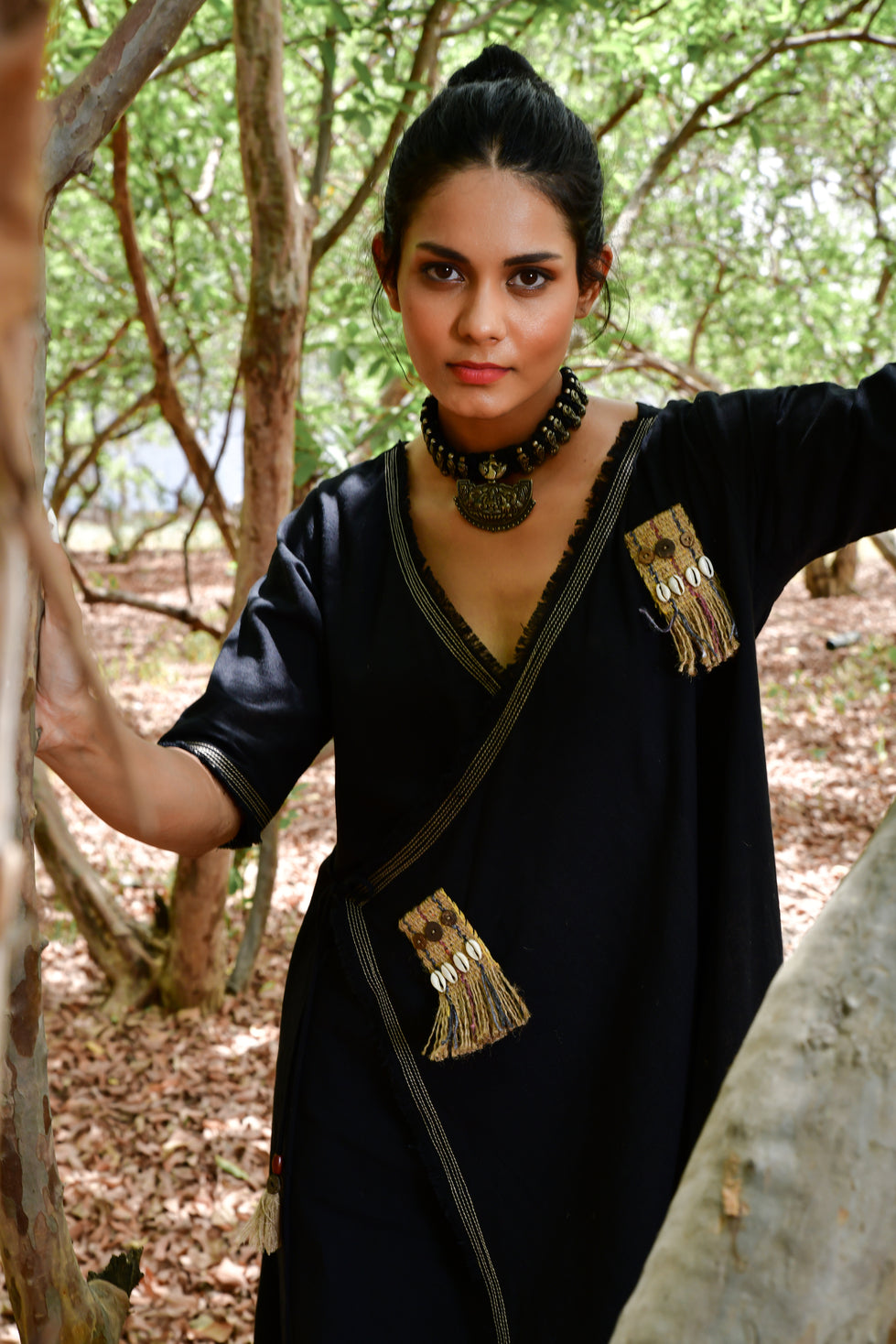 Black Sufi Azal Boho Dress