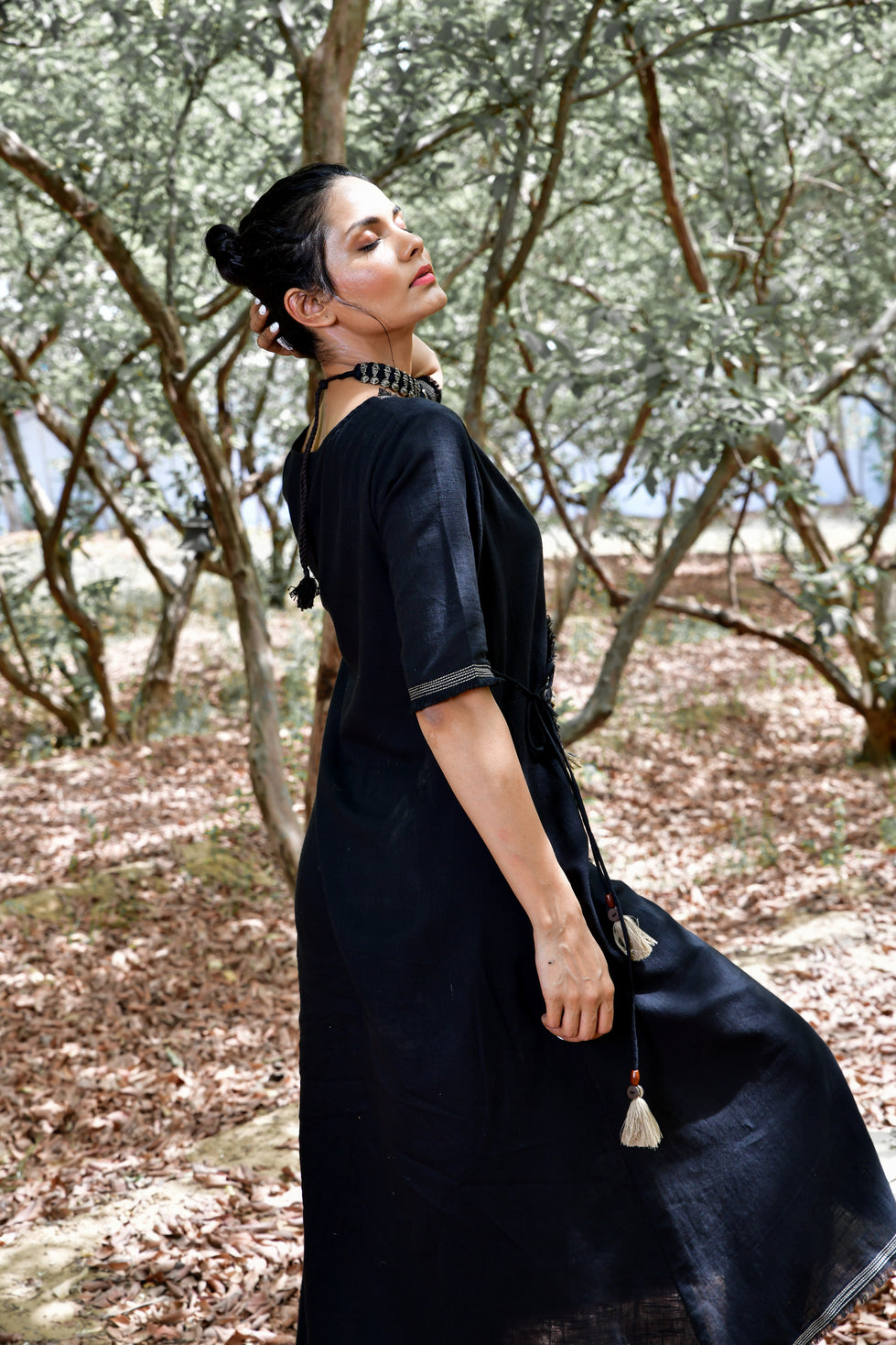 Black Sufi Azal Boho Dress