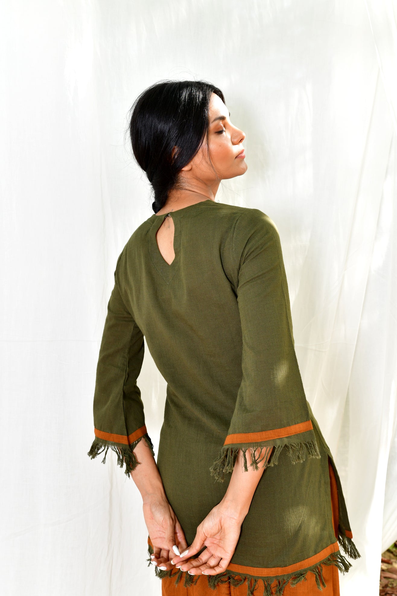 Mustard Army Green Sufi Uns Co ord Set