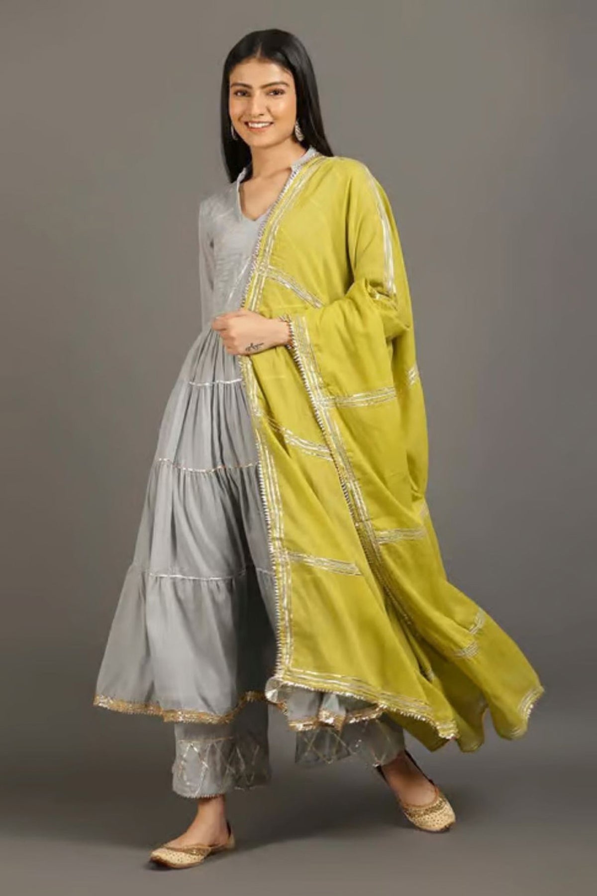 Grey Fizaa Kurta Set