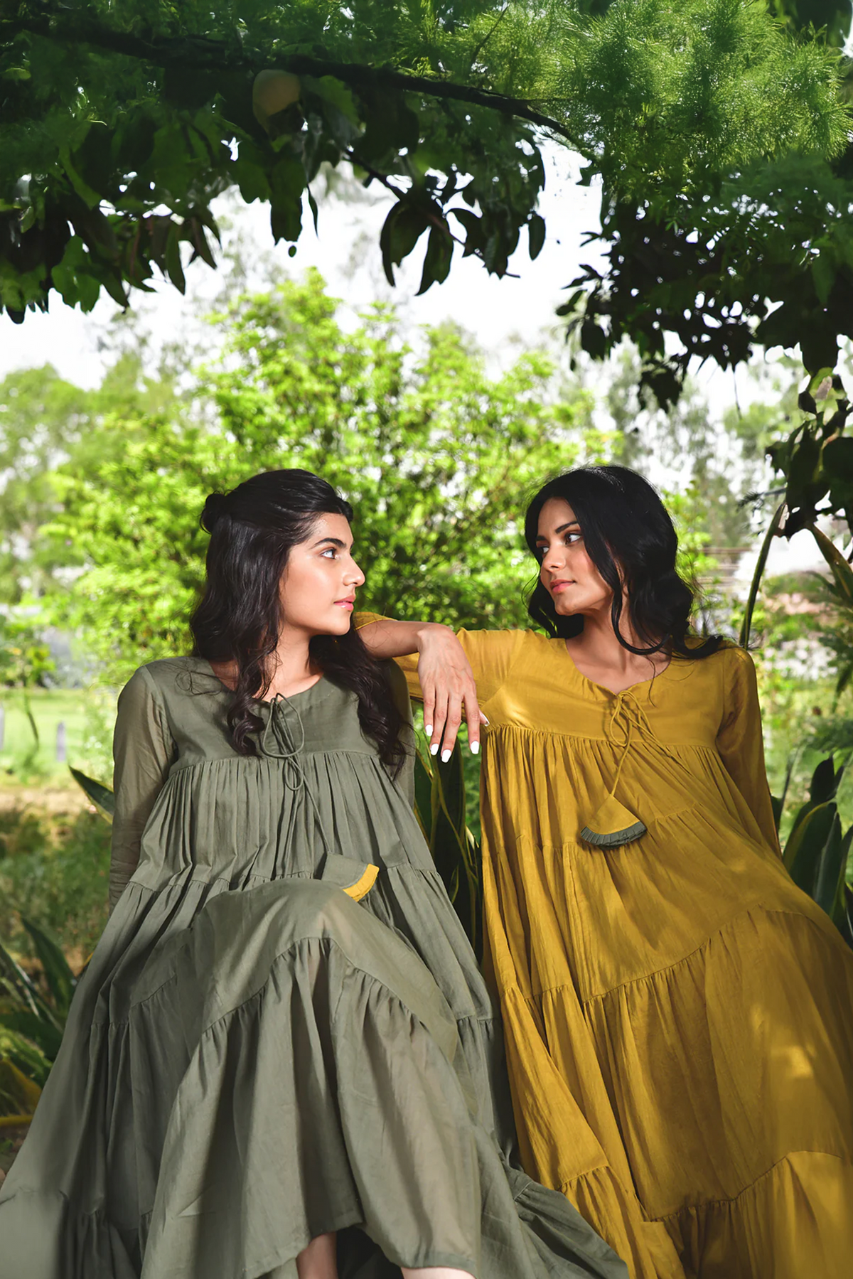 Mustard Summer Tales Casual Summer Dress