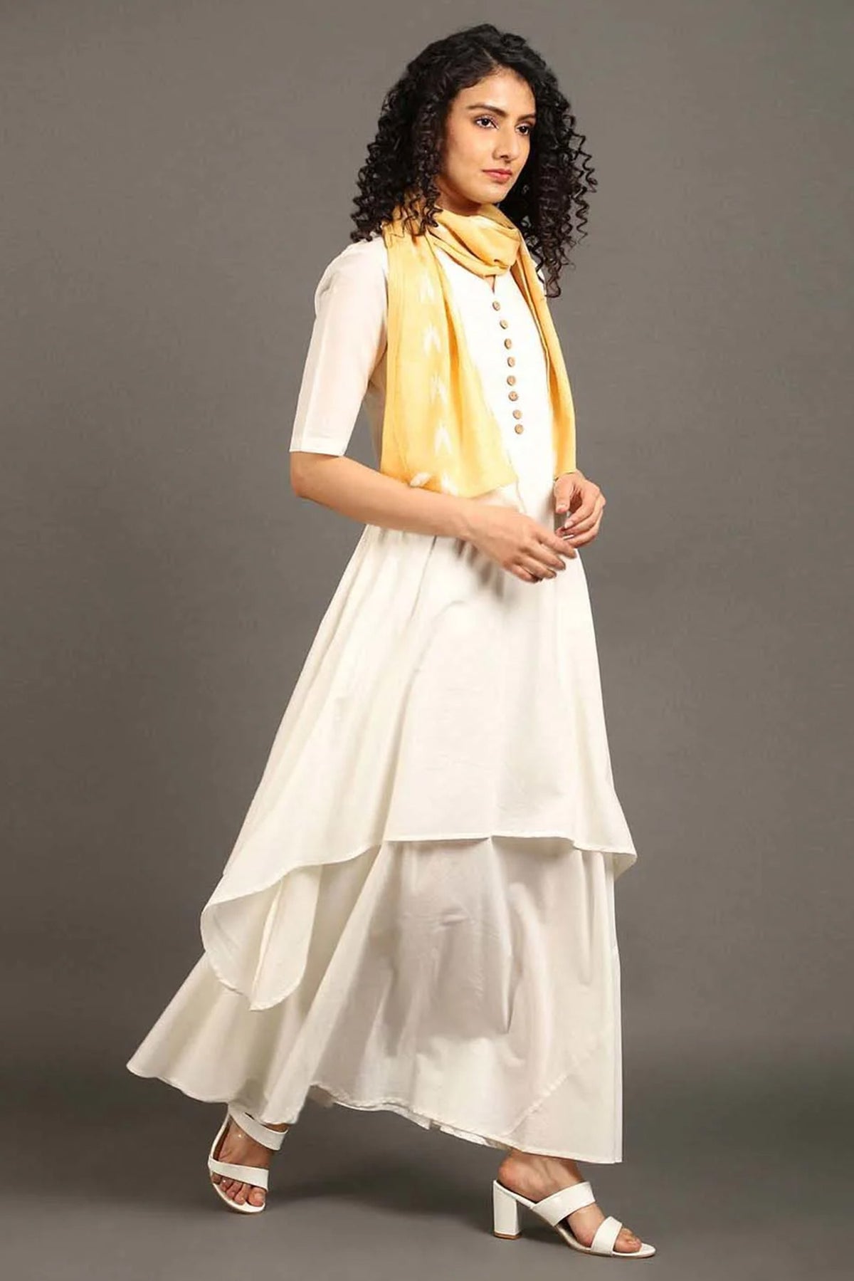 White Happy Days Double Layered Dress