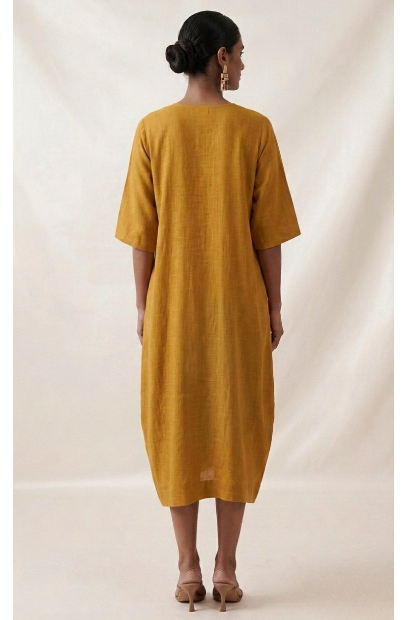 Mustard Hashtag dress