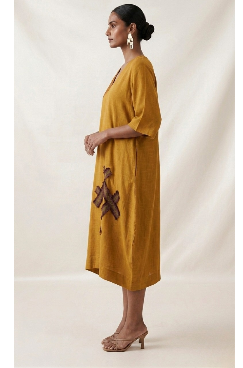 Mustard Hashtag dress