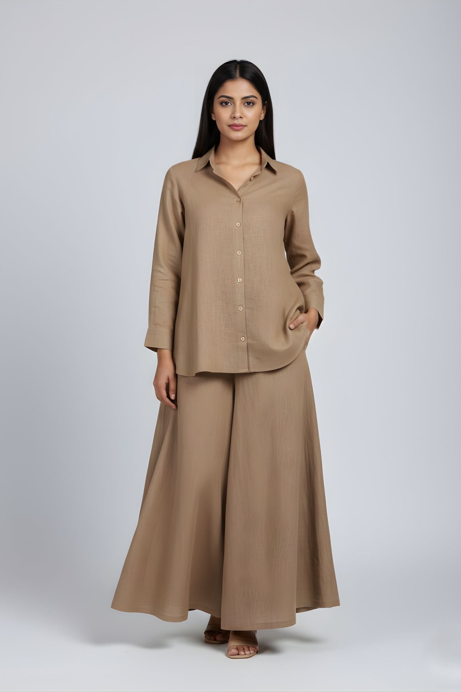 Caramel Wide-Leg Set