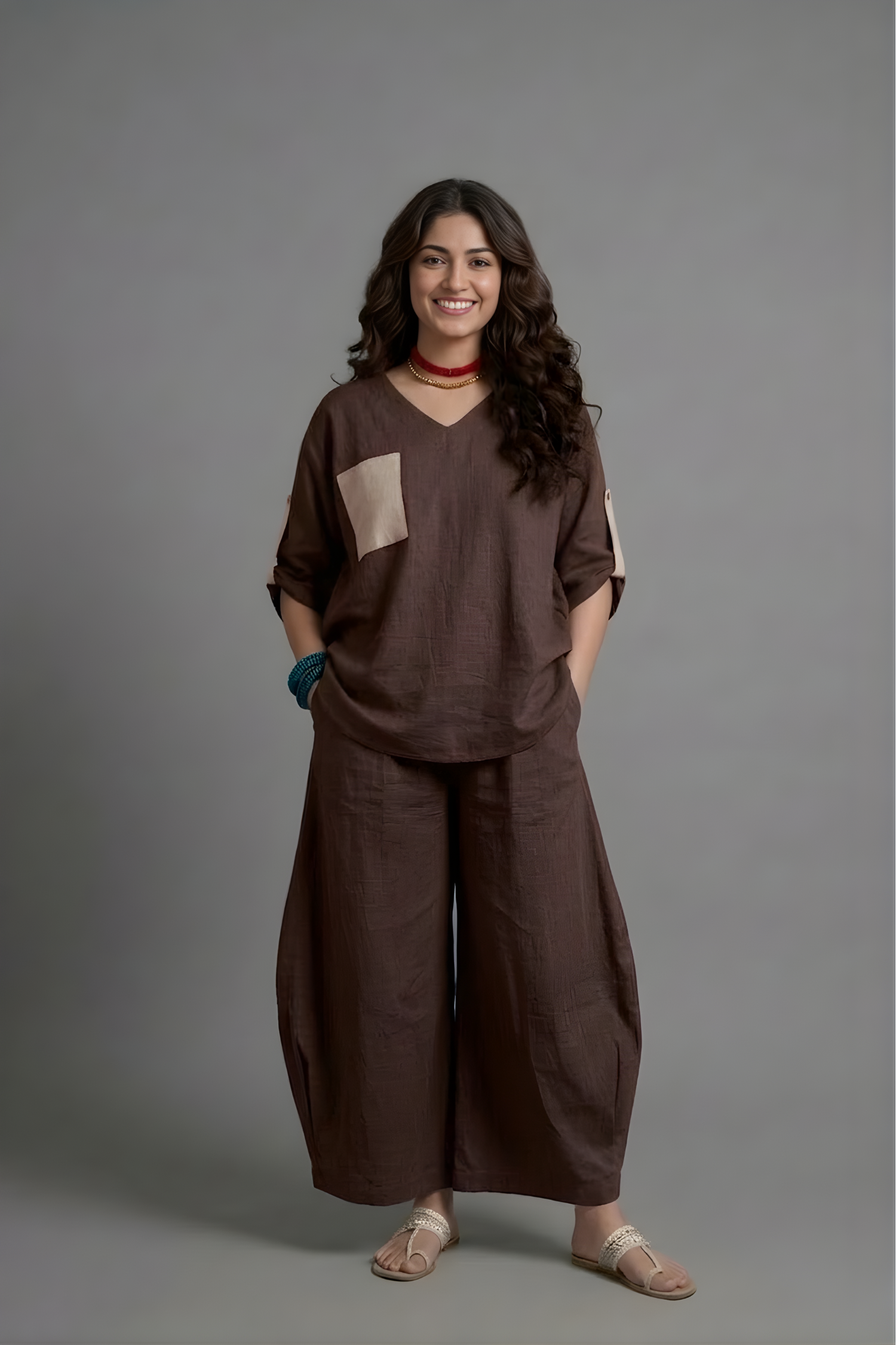 Brown Comfort Co-ord Set