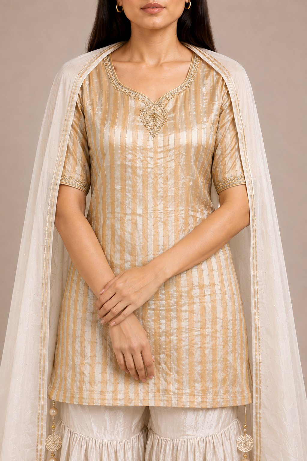 Waheeda Tissue Kurta Set
