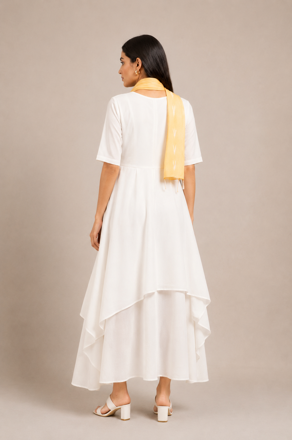 White Happy Days Double Layered Dress