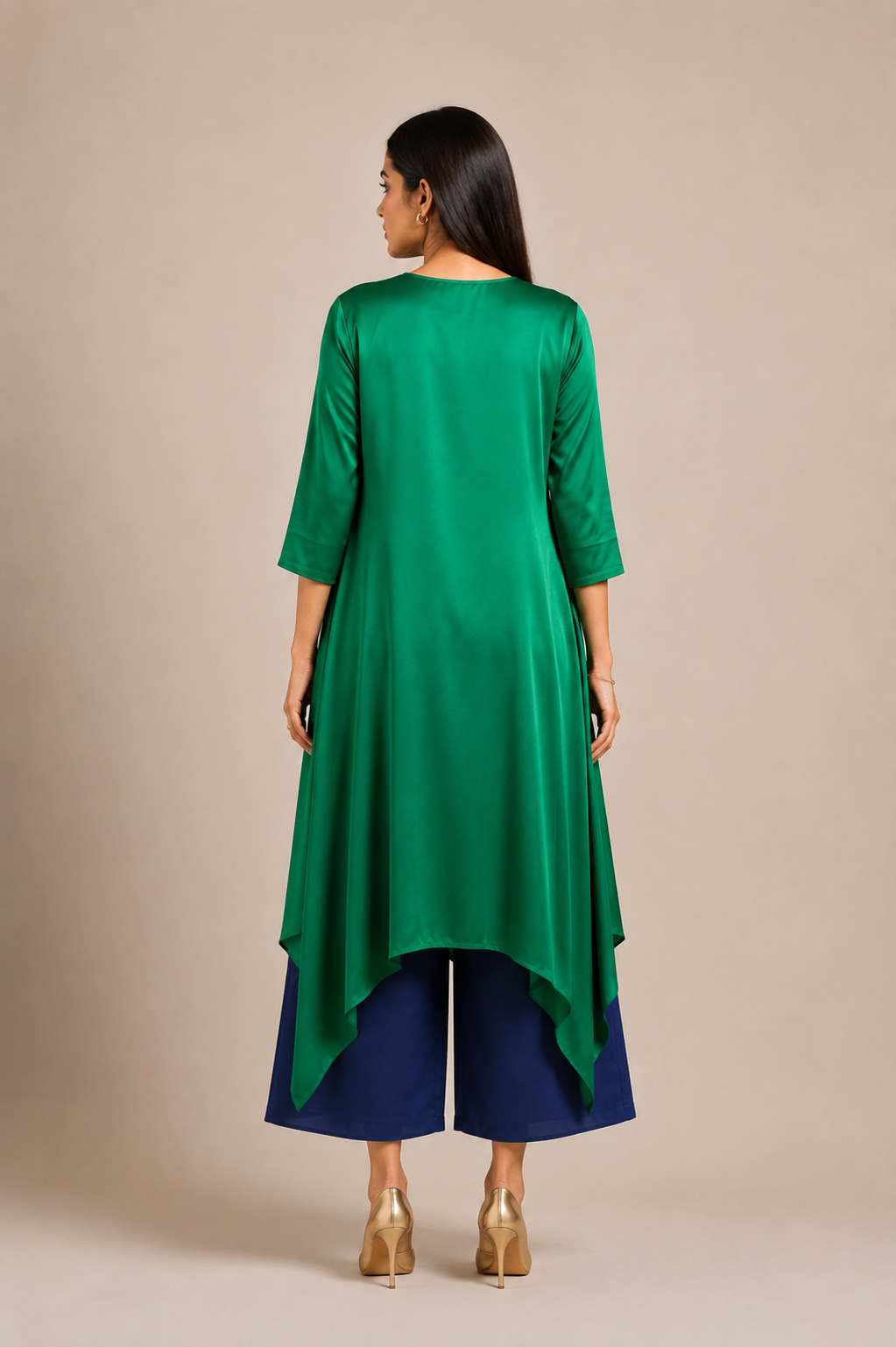 Emerald Cascade Kurta Set