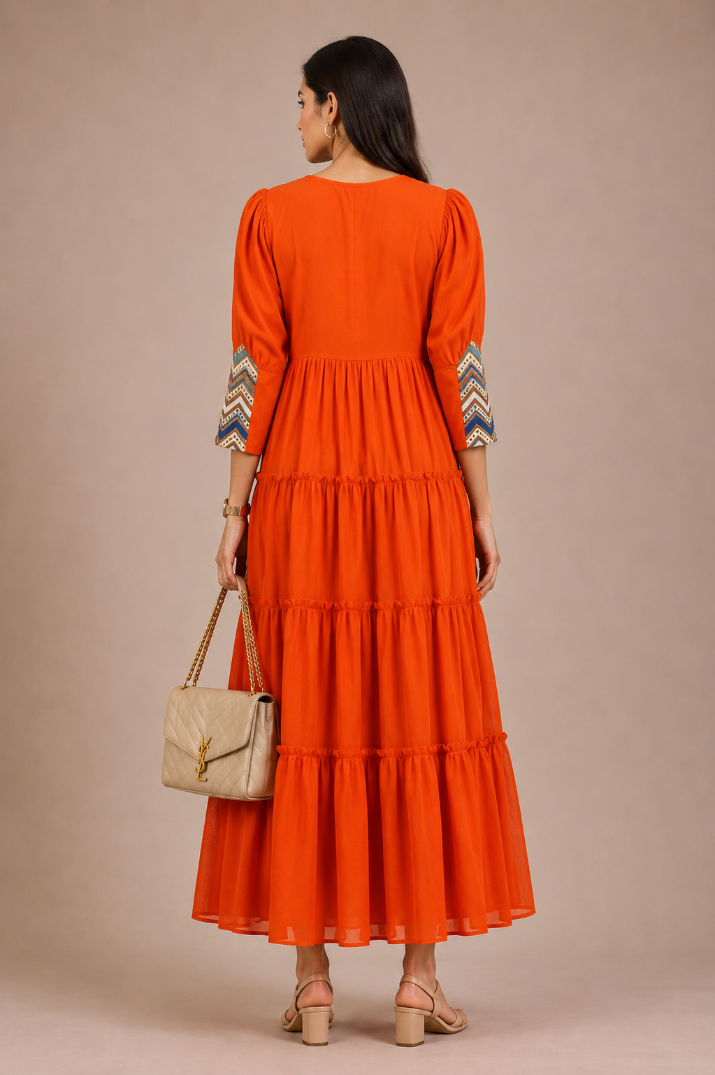 Orange Bar Summer Dress