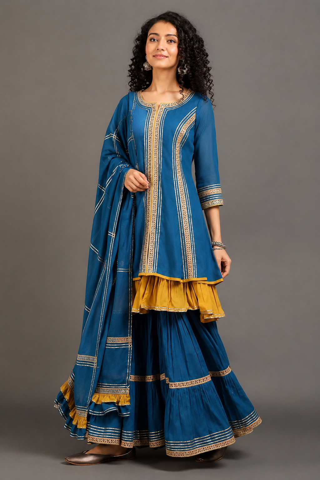 Casa Nargis Sharara Set