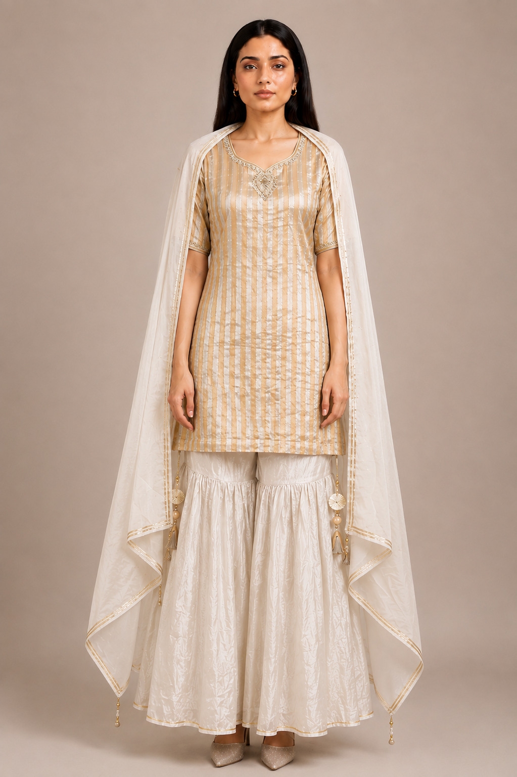 Waheeda Tissue Kurta Set