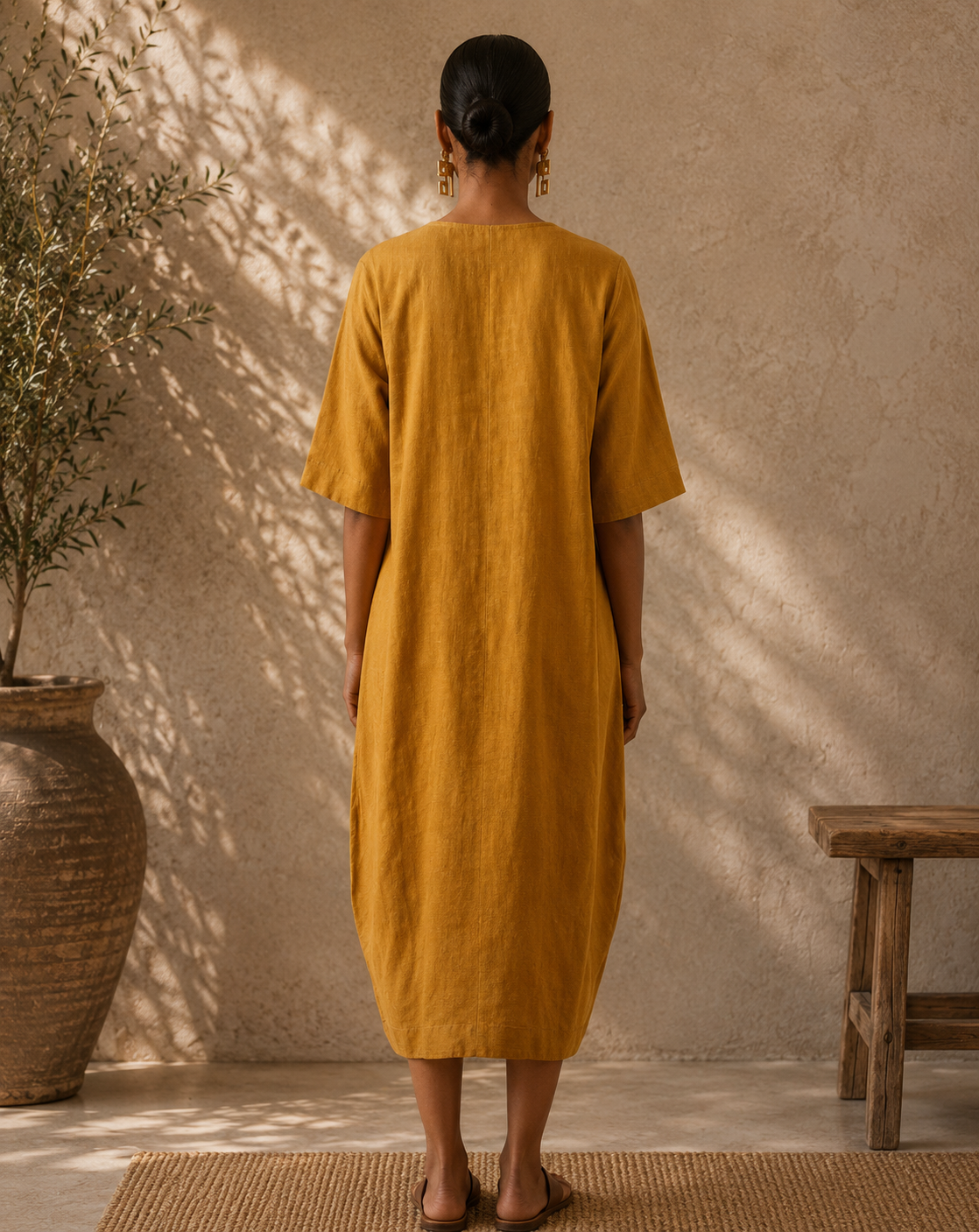 Mustard Hashtag dress