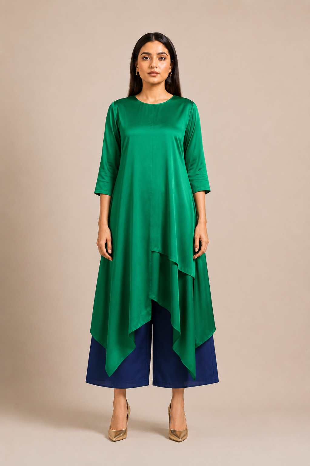Emerald Cascade Kurta Set