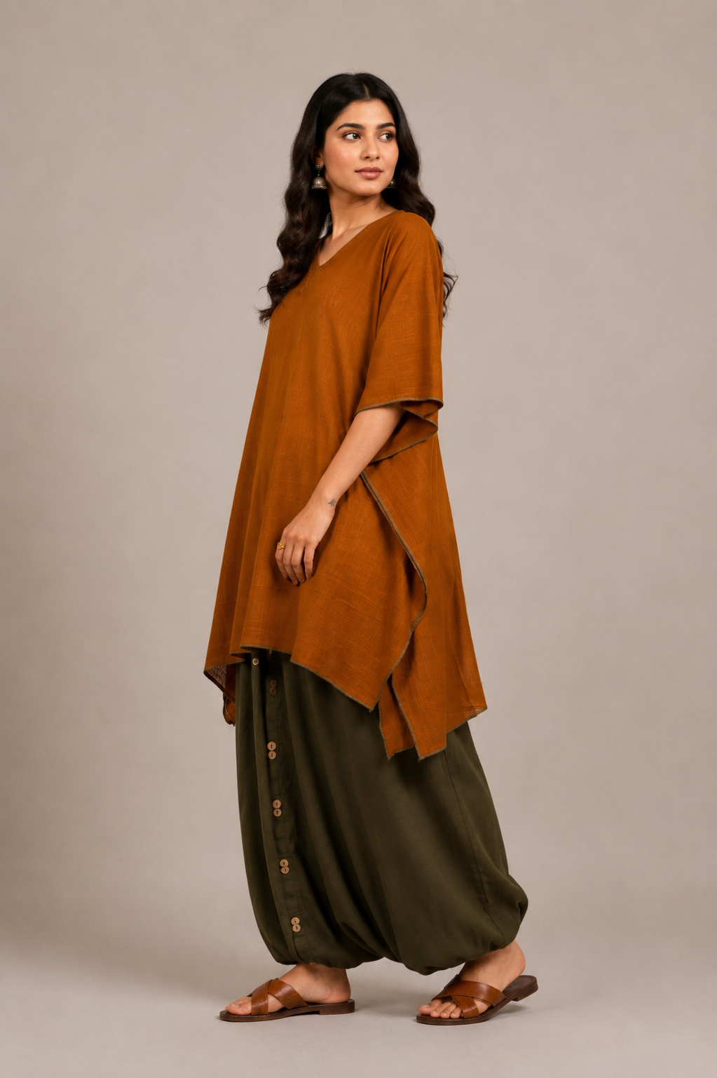 Mustard Sufi Sage Co-ord Set