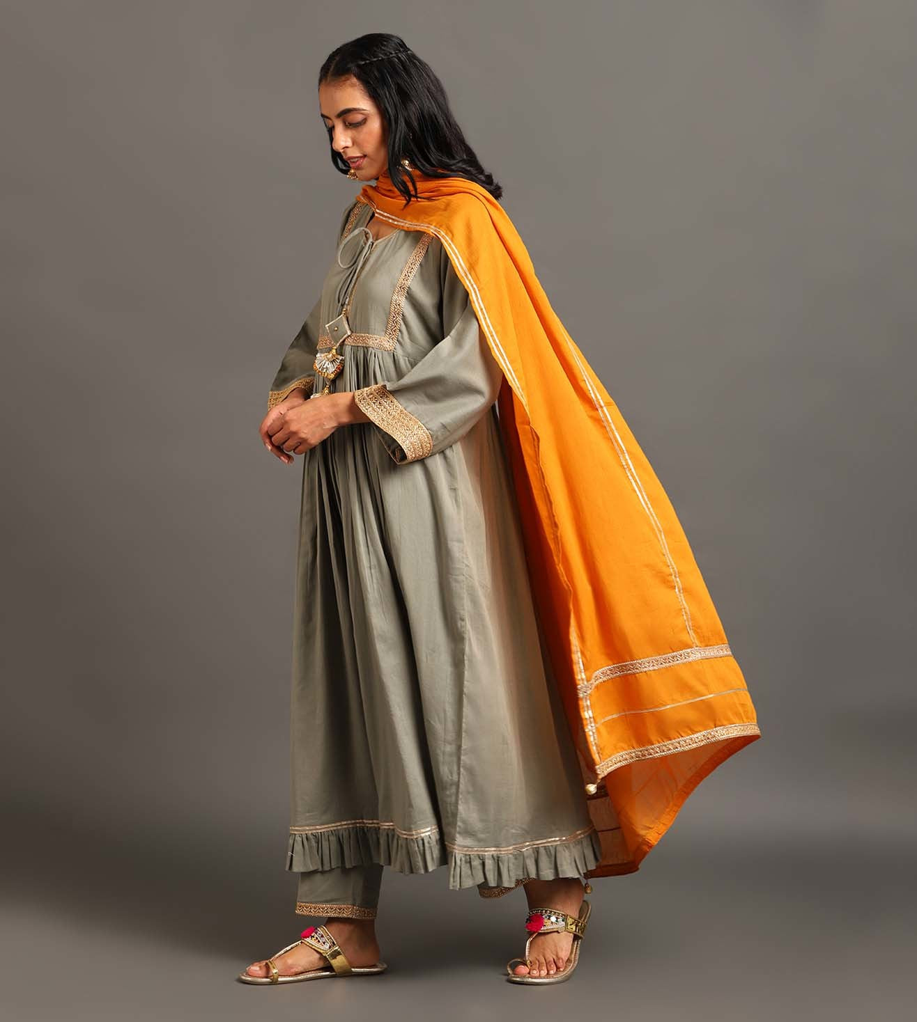 Grey Haseena Kurta Set